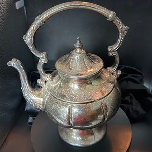 Vintage LLS Silver Plated on Copper Tea Pot
